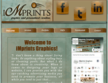 Tablet Screenshot of imprintsgraphics.com